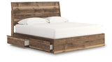 Chirason Brown King Panel Bed with Storage from Ashley - Luna Furniture