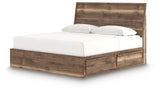 Chirason Brown King Panel Bed with Storage from Ashley - Luna Furniture