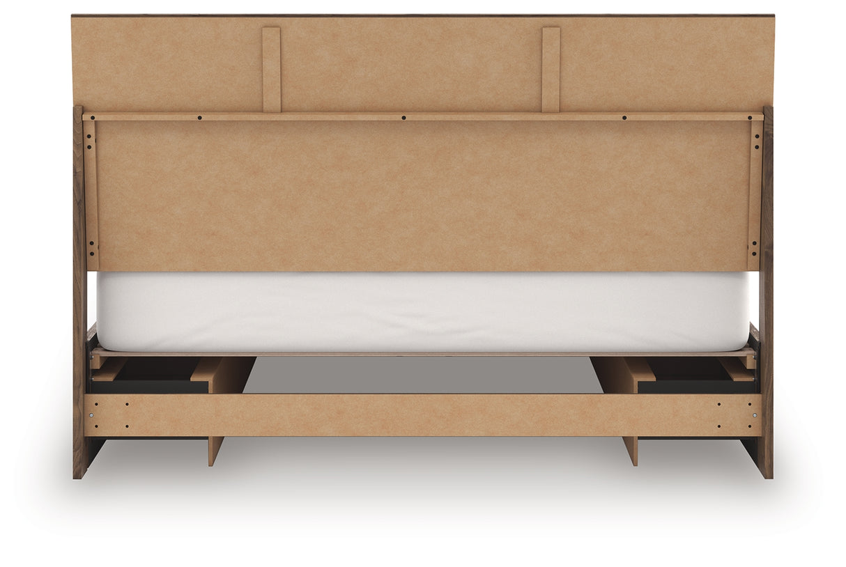 Chirason Brown King Panel Bed with Storage from Ashley - Luna Furniture