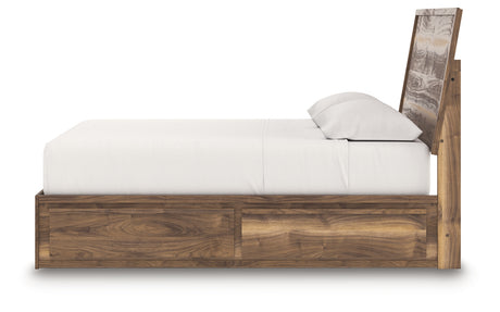 Chirason Brown King Panel Bed with Storage from Ashley - Luna Furniture