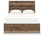 Chirason Brown Queen Panel Bed with Storage from Ashley - Luna Furniture