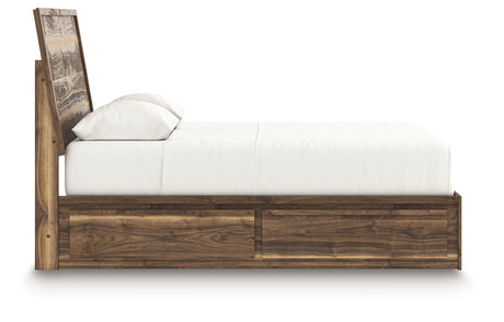 Chirason Brown Queen Panel Bed with Storage from Ashley - Luna Furniture