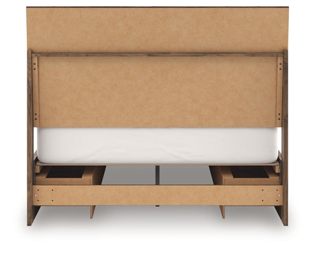 Chirason Brown Queen Panel Bed with Storage from Ashley - Luna Furniture