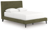 Chirason Sage Green Full Upholstered Bed with Roll Slats from Ashley - Luna Furniture