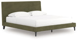 Chirason Sage Green King Upholstered Bed with Roll Slats from Ashley - Luna Furniture