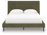 Chirason Sage Green Queen Upholstered Bed with Roll Slats from Ashley Furniture - Luna Furniture