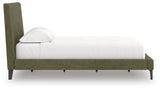 Chirason Sage Green Queen Upholstered Bed with Roll Slats from Ashley Furniture - Luna Furniture