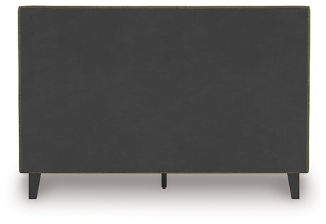 Chirason Sage Green Queen Upholstered Bed with Roll Slats from Ashley - Luna Furniture