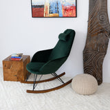 Chloe Green Velvet Rocking Chair from Ashcroft Furniture - Luna Furniture