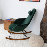 Chloe Green Velvet Rocking Chair from Ashcroft Furniture - Luna Furniture