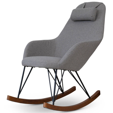 Chloe Grey Linen Rocking Chair from Ashcroft Furniture - Luna Furniture
