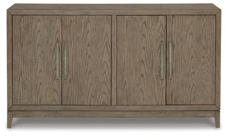 Chrestner Gray Dining Table and 8 Chairs with Server from Ashley - Luna Furniture