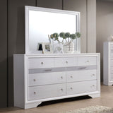 Chrissy White Mirror (Mirror Only) from Furniture of America - Luna Furniture