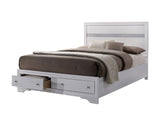 Chrissy White King Storage Platform Bed from Furniture of America - Luna Furniture