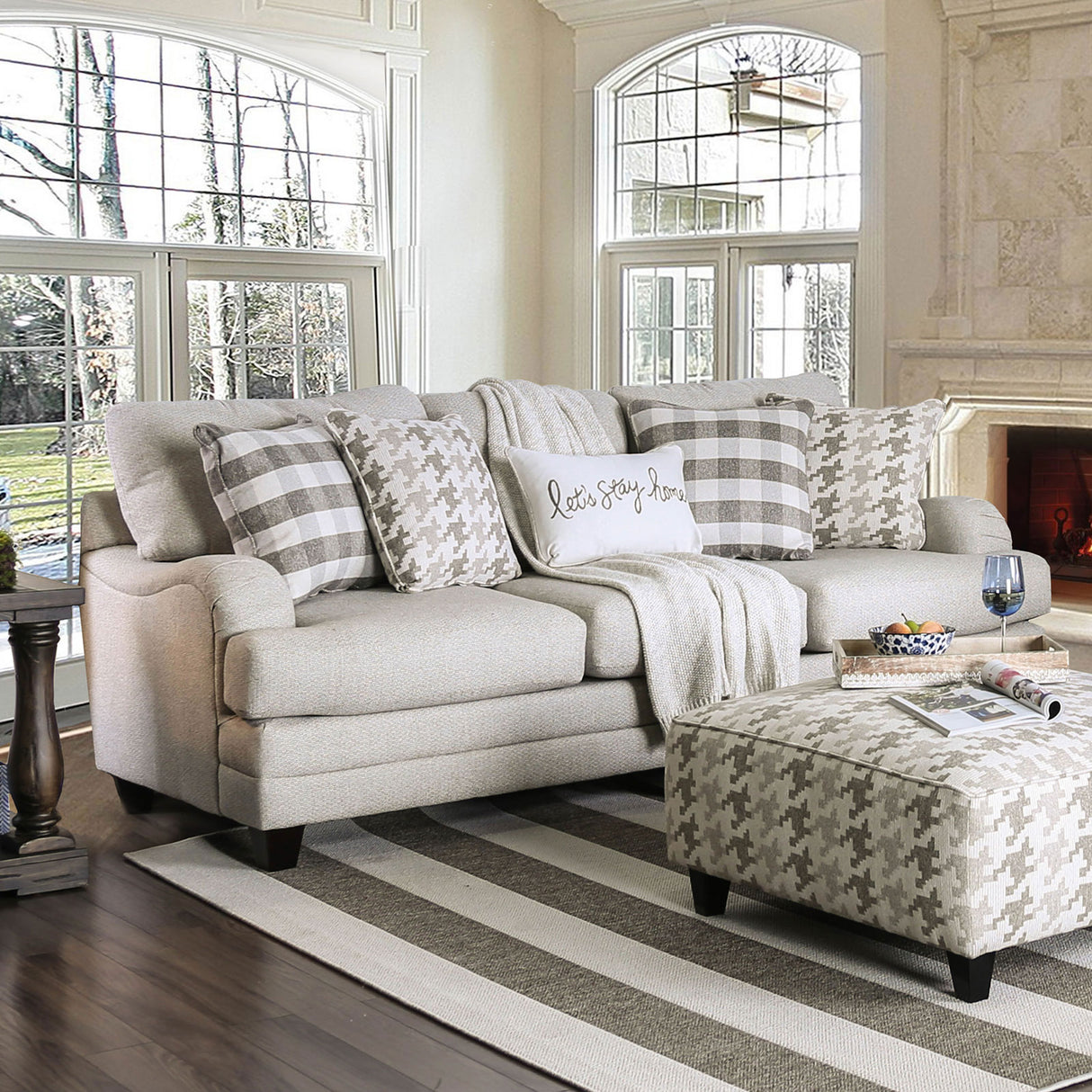 Christine Light Gray Sofa from Furniture of America - Luna Furniture