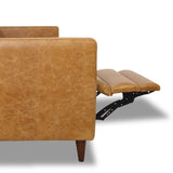 Christopher Brown Genuine Leather Electric Inclining Left Facing Sofa from Midinmod - Luna Furniture