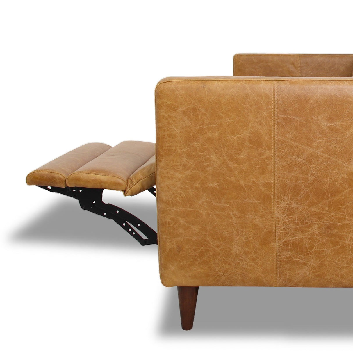 Christopher Tan Leather Electric Inclining Sofa - Right Facing from Ashcroft Furniture - Luna Furniture