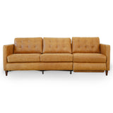Christopher Tan Leather Electric Inclining Sofa - Right Facing from Ashcroft Furniture - Luna Furniture