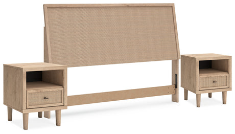 Cielden King Panel Headboard with 2 Nightstands in Two-tone from Ashley - Luna Furniture