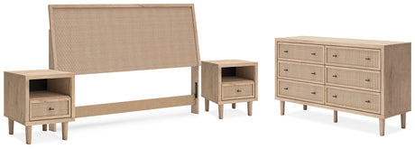 Cielden King Panel Headboard with Dresser and 2 Nightstands in Two-tone from Ashley - Luna Furniture