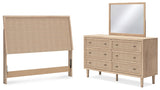 Cielden Queen Panel Headboard with Mirrored Dresser in Two-tone from Ashley - Luna Furniture