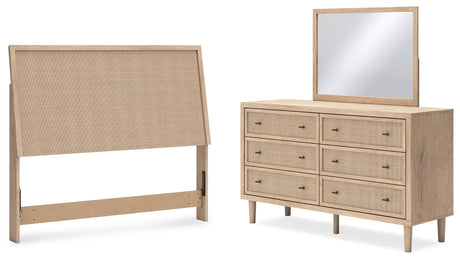 Cielden Queen Panel Headboard with Mirrored Dresser in Two-tone from Ashley - Luna Furniture