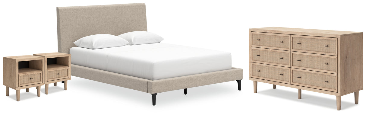 Cielden Queen Upholstered Bed, Dresser and 2 Nightstands from Ashley - Luna Furniture