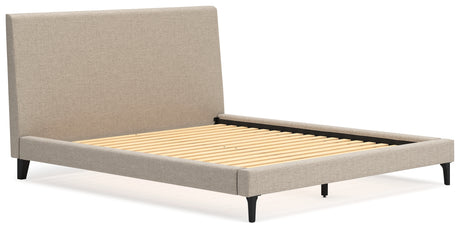 Cielden Soft Gray California King Upholstered Platform Bed from Ashley - Luna Furniture