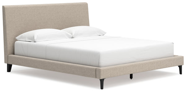 Cielden Soft Gray California King Upholstered Platform Bed