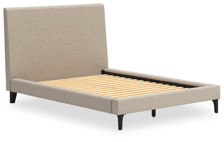 Cielden Soft Gray Full Upholstered Platform Bed from Ashley - Luna Furniture