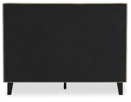 Cielden Soft Gray Full Upholstered Platform Bed from Ashley - Luna Furniture