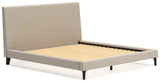 Cielden Soft Gray King Upholstered Platform Bed from Ashley - Luna Furniture