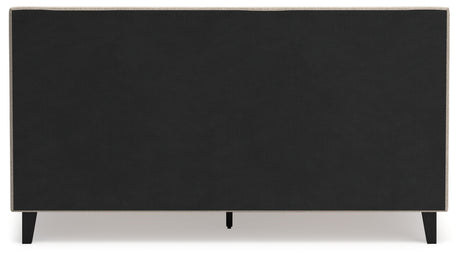 Cielden Soft Gray King Upholstered Platform Bed from Ashley - Luna Furniture