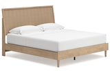 Cielden Tan King Platform Bed from Ashley - Luna Furniture