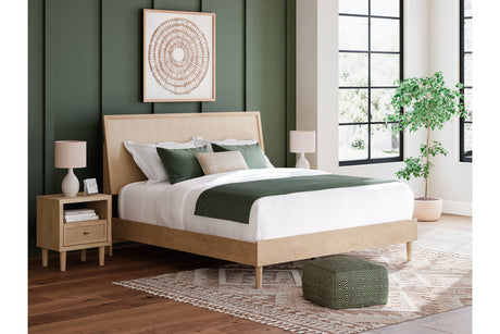 Cielden Tan King Platform Bed from Ashley - Luna Furniture