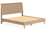 Cielden Tan King Platform Bed from Ashley - Luna Furniture