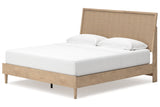 Cielden Tan King Platform Bed from Ashley - Luna Furniture