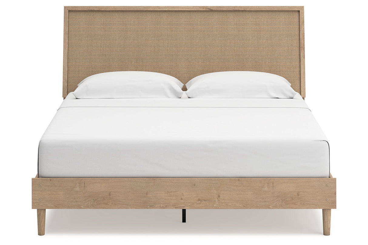 Cielden Tan King Platform Bed from Ashley - Luna Furniture