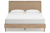 Cielden Tan King Platform Bed from Ashley - Luna Furniture