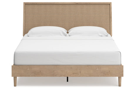 Cielden Tan King Platform Bed from Ashley - Luna Furniture