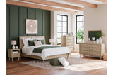 Cielden Tan King Platform Bed from Ashley - Luna Furniture