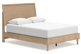 Cielden Tan Queen Platform Bed from Ashley - Luna Furniture