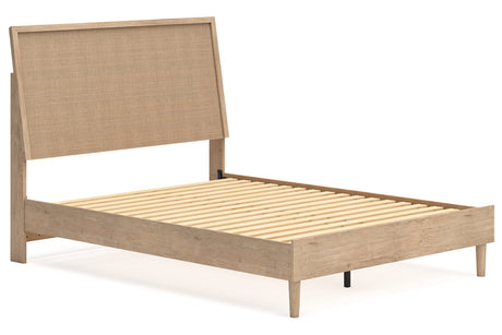 Cielden Tan Queen Platform Bed from Ashley - Luna Furniture