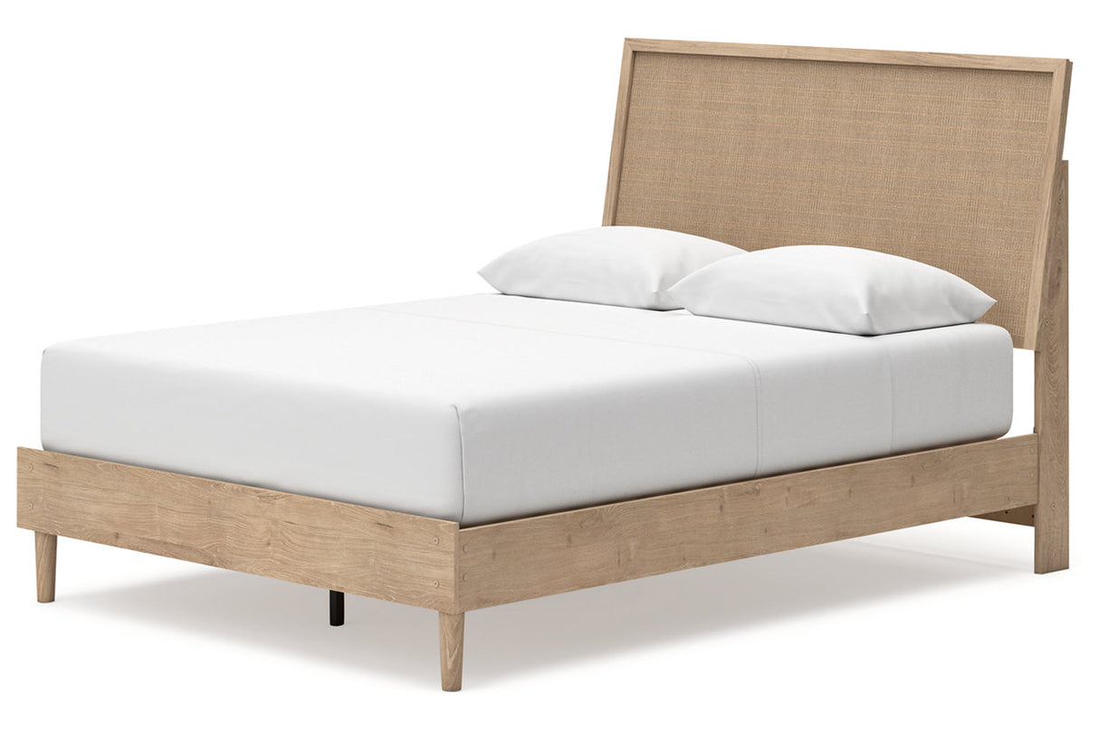 Cielden Tan Queen Platform Bed from Ashley - Luna Furniture