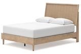 Cielden Tan Queen Platform Bed from Ashley - Luna Furniture