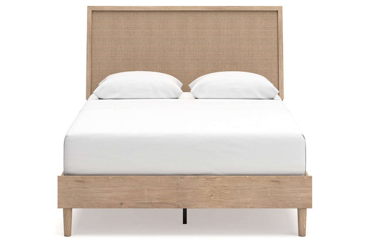 Cielden Tan Queen Platform Bed from Ashley - Luna Furniture