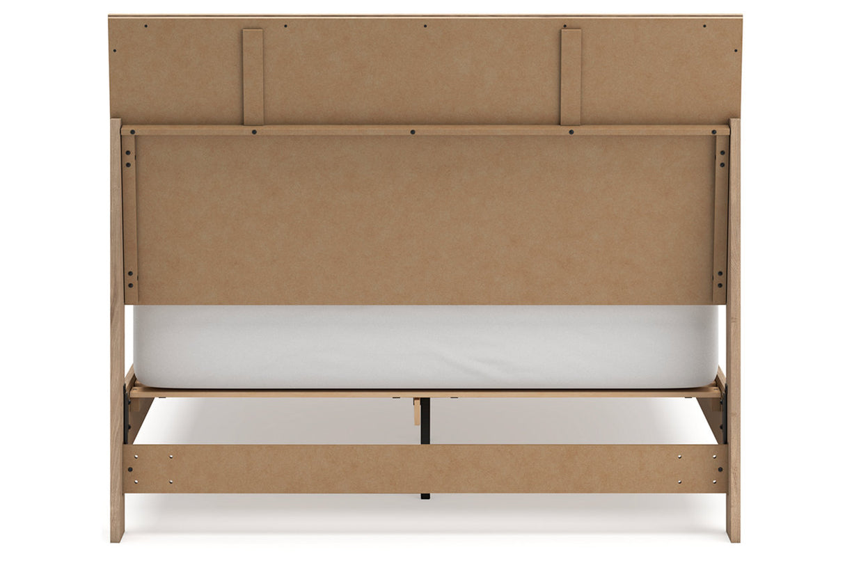Cielden Tan Queen Platform Bed from Ashley - Luna Furniture