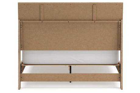 Cielden Tan Queen Platform Bed from Ashley - Luna Furniture