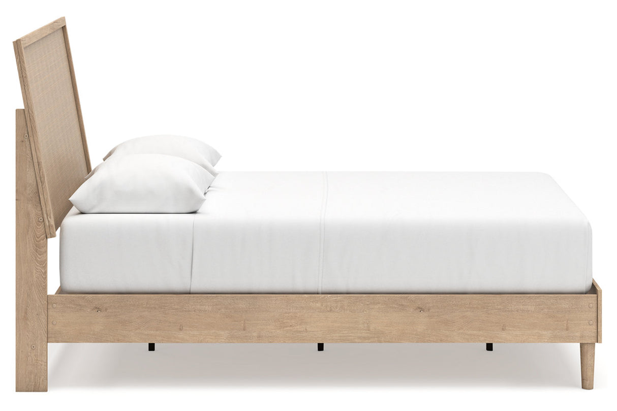 Cielden Tan Queen Platform Bed from Ashley - Luna Furniture