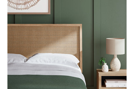 Cielden Tan Queen Platform Bed from Ashley - Luna Furniture